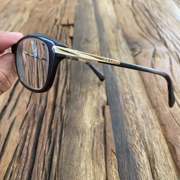 Prada Eyeglasses Brown Tortoise Gold VPR 04P 54-17-135 DHO-101 - Picture 3 of 12